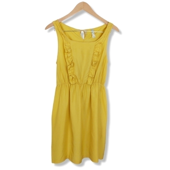 Anthropologie Maeve Yellow Silk Sleeves Dress Size Small 💛 - Picture 8 of 11